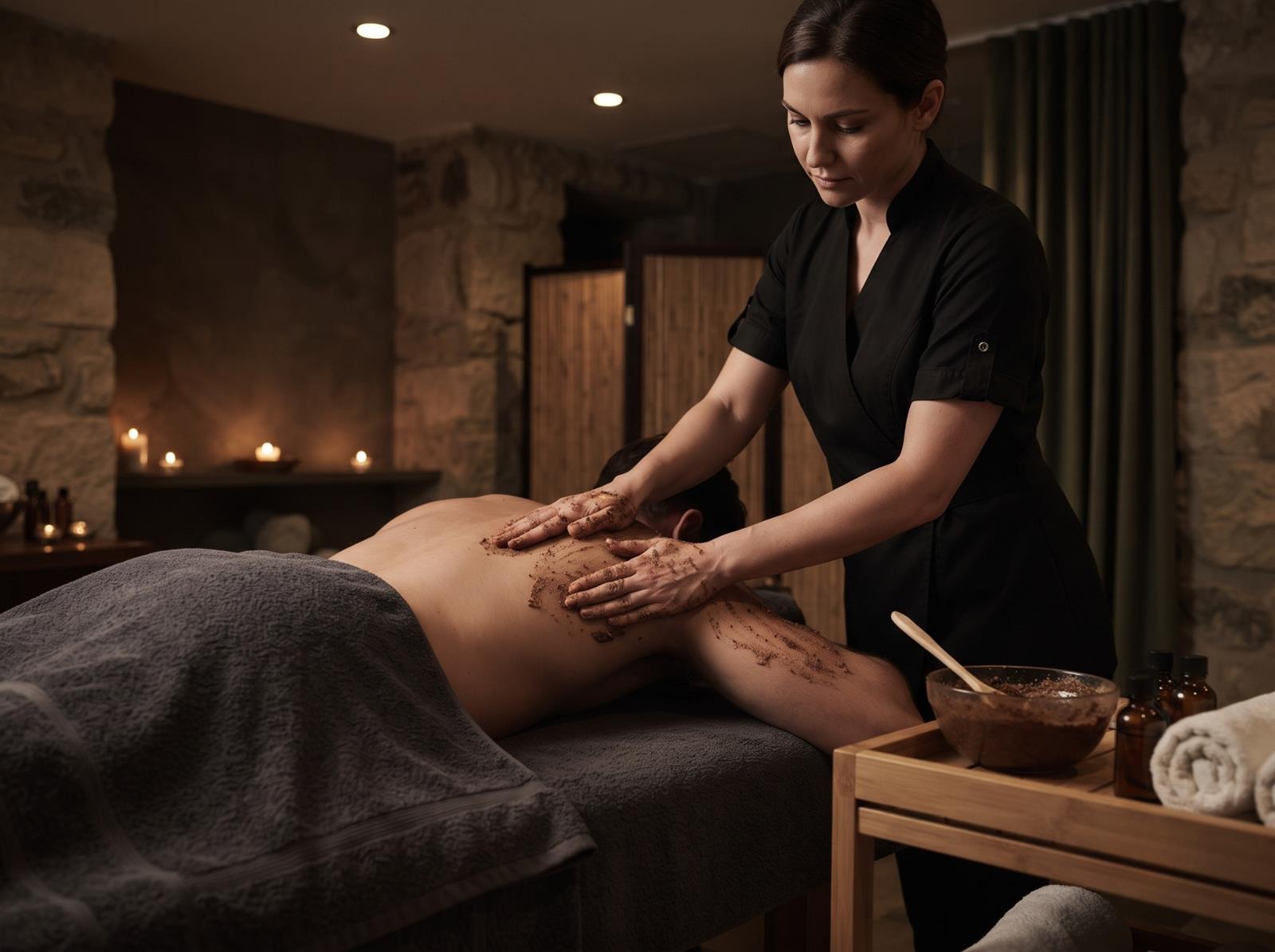 Body scrub and massage spa treatment Doha Qatar